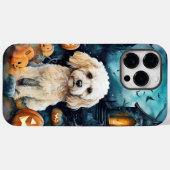 Halloween Cockapoo mit Pumpkins Beängstigend Case-Mate iPhone Hülle (Rückseite (Horizontal))