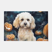 Halloween Cockapoo mit Pumpkins Beängstigend Fußmatte (Vorderseite)