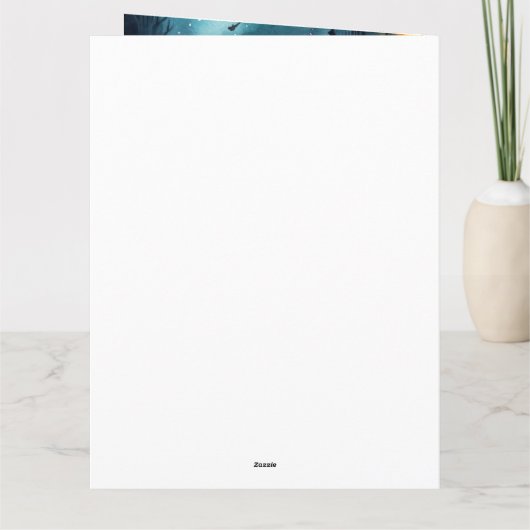 Halloween Cockapoo mit Pumpkins Beängstigend Karte (Rückseite)