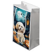 Halloween Cockapoo mit Pumpkins Beängstigend Kleine Geschenktüte (Rückseite Schrägansicht)