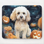 Halloween Cockapoo mit Pumpkins Beängstigend Mousepad (Vorne)