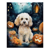 Halloween Cockapoo mit Pumpkins Beängstigend Poster (Vorderseite)