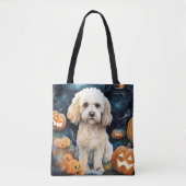 Halloween Cockapoo mit Pumpkins Beängstigend Tasche (Vorderseite)