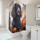 Halloween Cocker Spaniel mit Pumpkins Duschvorhang (Beispiel)