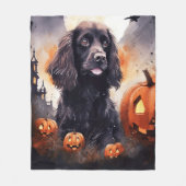 Halloween Cocker Spaniel mit Pumpkins Fleecedecke (Vorderseite)