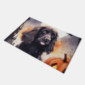 Halloween Cocker Spaniel mit Pumpkins Fußmatte (Schrägansicht)