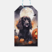 Halloween Cocker Spaniel mit Pumpkins Geschenkanhänger (Vorderseite)