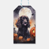 Halloween Cocker Spaniel mit Pumpkins Geschenkanhänger (Rückseite)