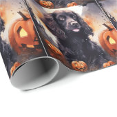 Halloween Cocker Spaniel mit Pumpkins Geschenkpapier (Rolleneckpunkt)