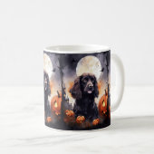 Halloween Cocker Spaniel mit Pumpkins Kaffeetasse (VorderseiteRechts)