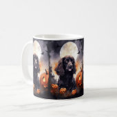 Halloween Cocker Spaniel mit Pumpkins Kaffeetasse (Vorderseite Links)