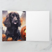 Halloween Cocker Spaniel mit Pumpkins Karte (Innenseite)