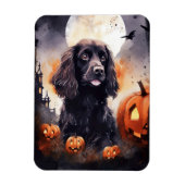 Halloween Cocker Spaniel mit Pumpkins Magnet (Vertikal)