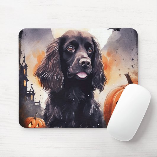 Halloween Cocker Spaniel mit Pumpkins Mousepad (Mit Mouse)