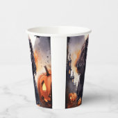 Halloween Cocker Spaniel mit Pumpkins Pappbecher (Links)