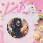 Halloween Cocker Spaniel mit Pumpkins Pappteller (Party)