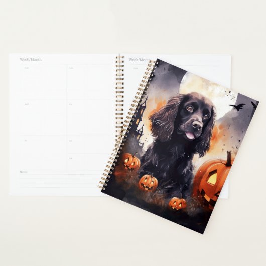 Halloween Cocker Spaniel mit Pumpkins Planer (Anzeige)