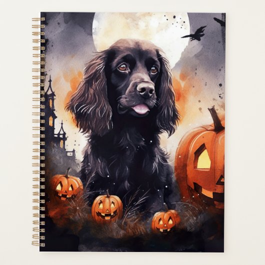 Halloween Cocker Spaniel mit Pumpkins Planer (Vorderseite)