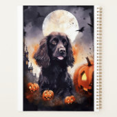 Halloween Cocker Spaniel mit Pumpkins Planer (Rückseite)
