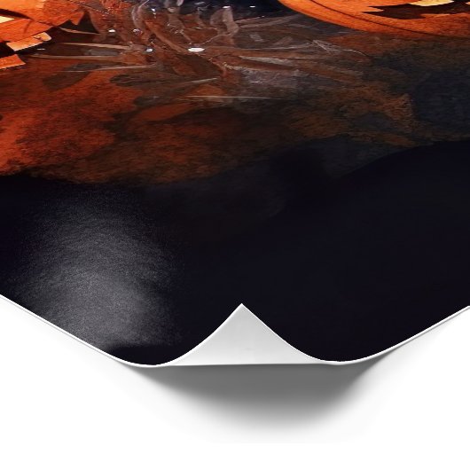 Halloween Cocker Spaniel mit Pumpkins Poster (Ecke)