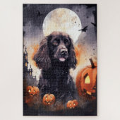 Halloween Cocker Spaniel mit Pumpkins Puzzle (Vertikal)