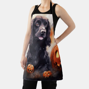 Halloween Cocker Spaniel mit Pumpkins Schürze