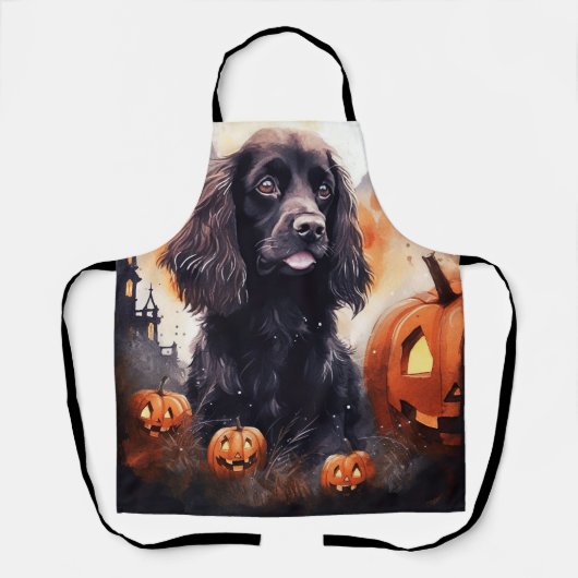 Halloween Cocker Spaniel mit Pumpkins Schürze (Vorderseite)