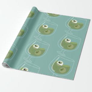 halloween cocktail Augenbrauen spukhafte Augen Geschenkpapier