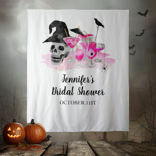 Halloween-Cocktail-Brautabschiedshintergrund Wandteppich