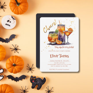 Halloween Cocktail Drinks Kinderdusche Einladung