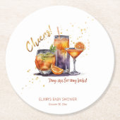 Halloween Cocktail Drinks Kinderdusche Runder Pappuntersetzer (Vorderseite)