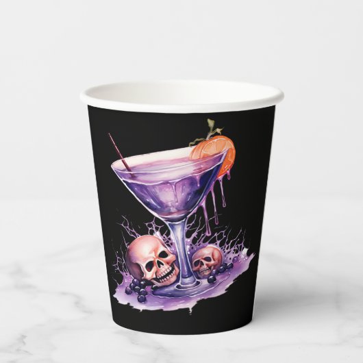 Halloween Cocktail Drinks Pappbecher (Rückseite)