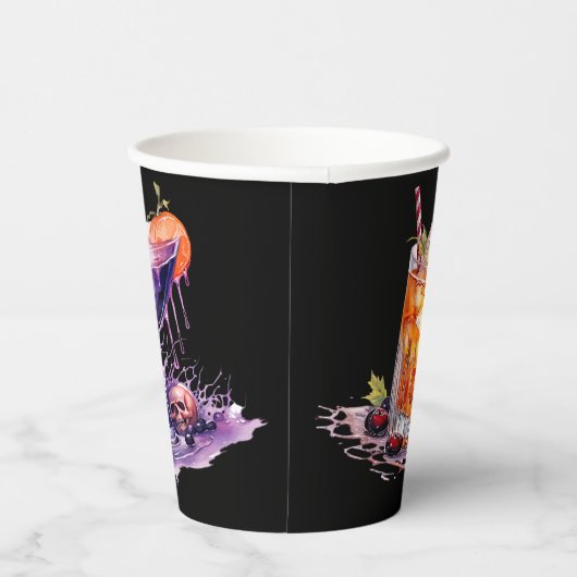 Halloween Cocktail Drinks Pappbecher (Rechts)