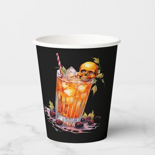 Halloween Cocktail Drinks Pappbecher (Vorderseite)