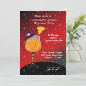 Halloween Cocktail Einladung (Stehend Vorderseite)