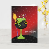 Halloween-Cocktail Karte (Gelbe Blume)