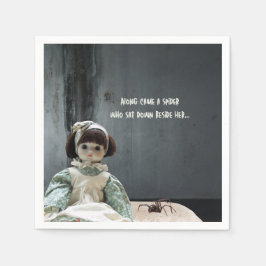 Halloween Cocktail Napkins, gruselige Miss Muffet Serviette