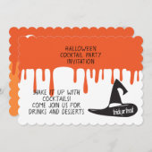 Halloween Cocktail Night Party Einladung (Vorne/Hinten)