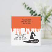 Halloween Cocktail Night Party Einladung (Stehend Vorderseite)