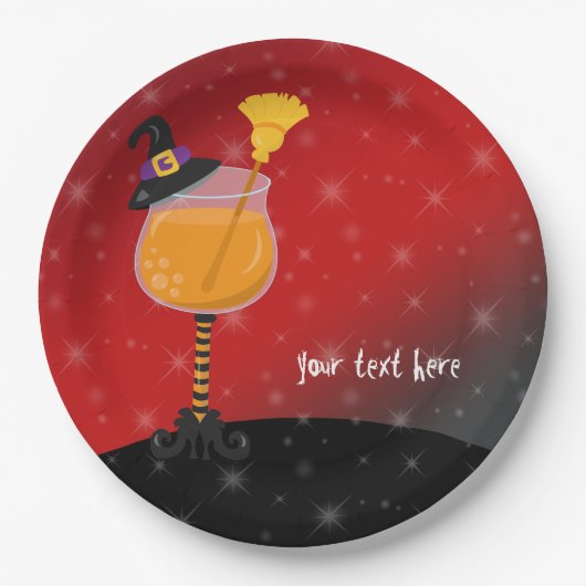 Halloween-Cocktail Pappteller (Vorderseite)