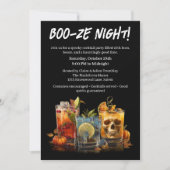 Halloween Cocktail Party | Booze Night Einladung (Vorderseite)