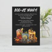 Halloween Cocktail Party | Booze Night Einladung (Stehend Vorderseite)