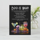 Halloween Cocktail Party | Booze Night Einladung (Stehend Vorderseite)