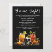 Halloween Cocktail Party | Booze Night Einladung (Vorderseite)