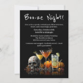 Halloween Cocktail Party | Booze Night Einladung (Vorderseite)