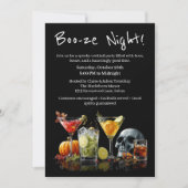 Halloween Cocktail Party | Booze Night Einladung (Vorderseite)