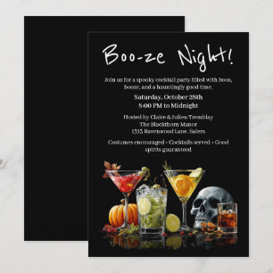 Halloween Cocktail Party   Booze Night Einladung