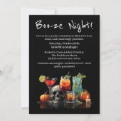 Halloween Cocktail Party | Booze Night Einladung (Vorderseite)