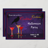 Halloween Cocktail Party Einladung (Vorne/Hinten)