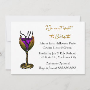 Halloween-Cocktail-Party Einladung